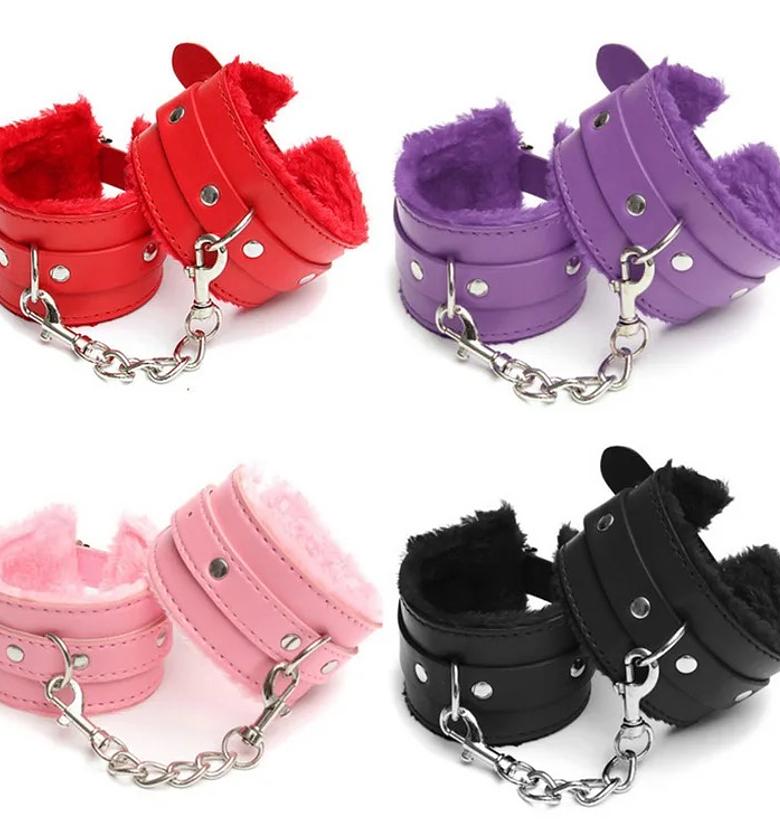 Sexy Adjustable Leather Handcuffs For Sex Toys For Woman Couples Hang Buckle Link Bdsm Bondage Restraints Exotic Accessories image
