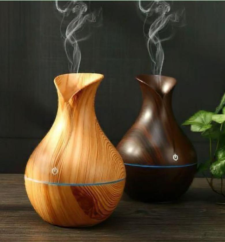 Ultrasonic Wooden Aromatherapy USB Humidifier Essential Oil Diffuser image