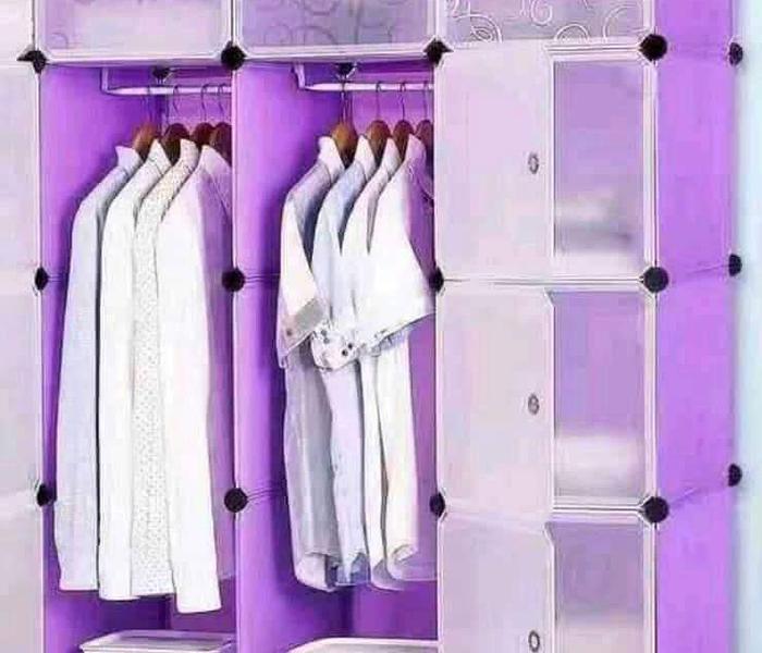 3 Column Plastic wardrobe large capacity image