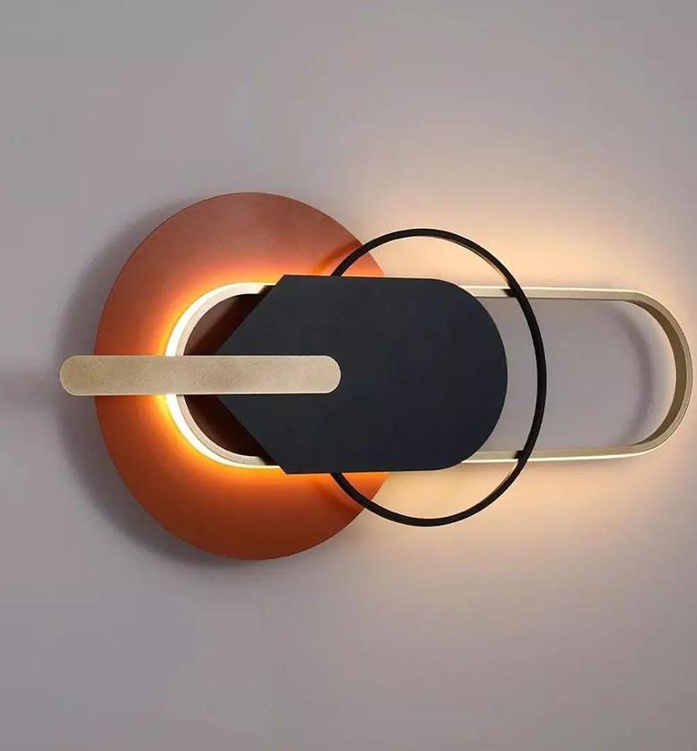 Black Morden wall decorative pc/led wall bracket image