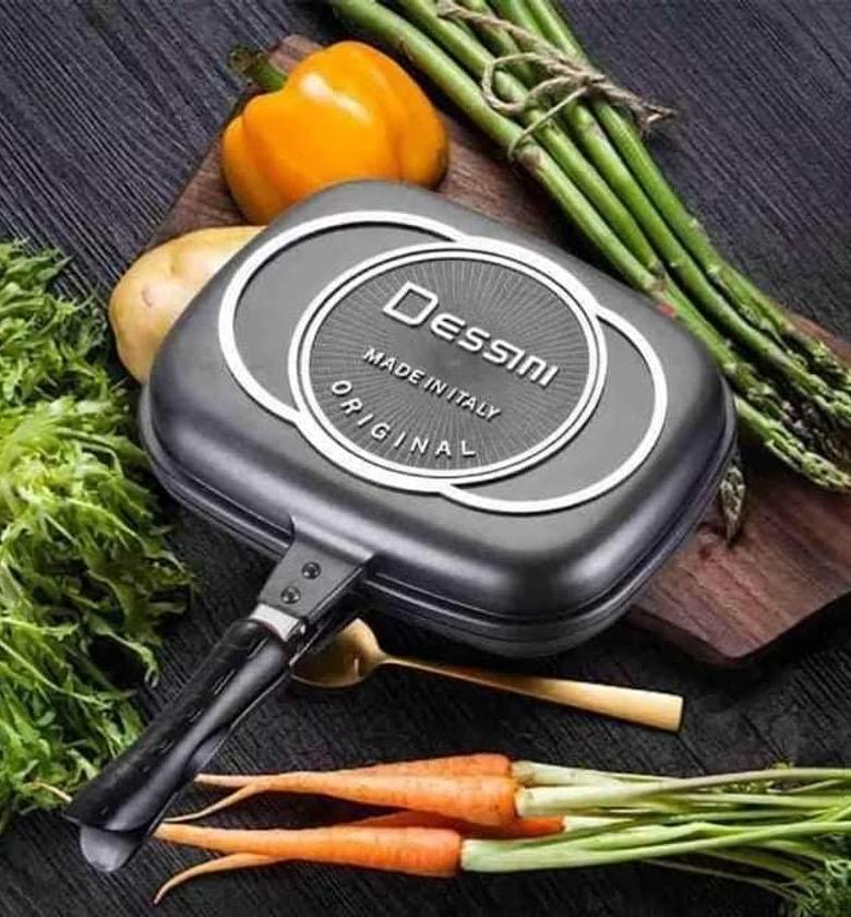 Double pan 36 cm sided Grill pan original  image