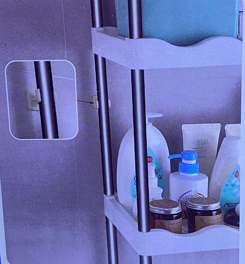 STORAGE RACK. Plastic Storage Rack Over The Toilet Two Tier Adjustable Shelves  image