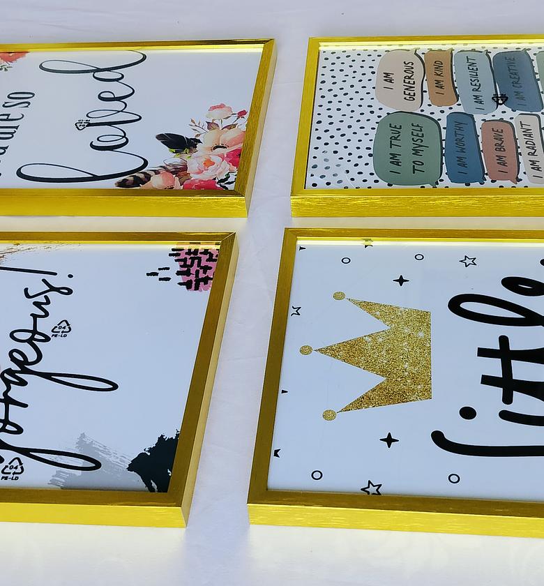 Set of 4 baby room frames  image