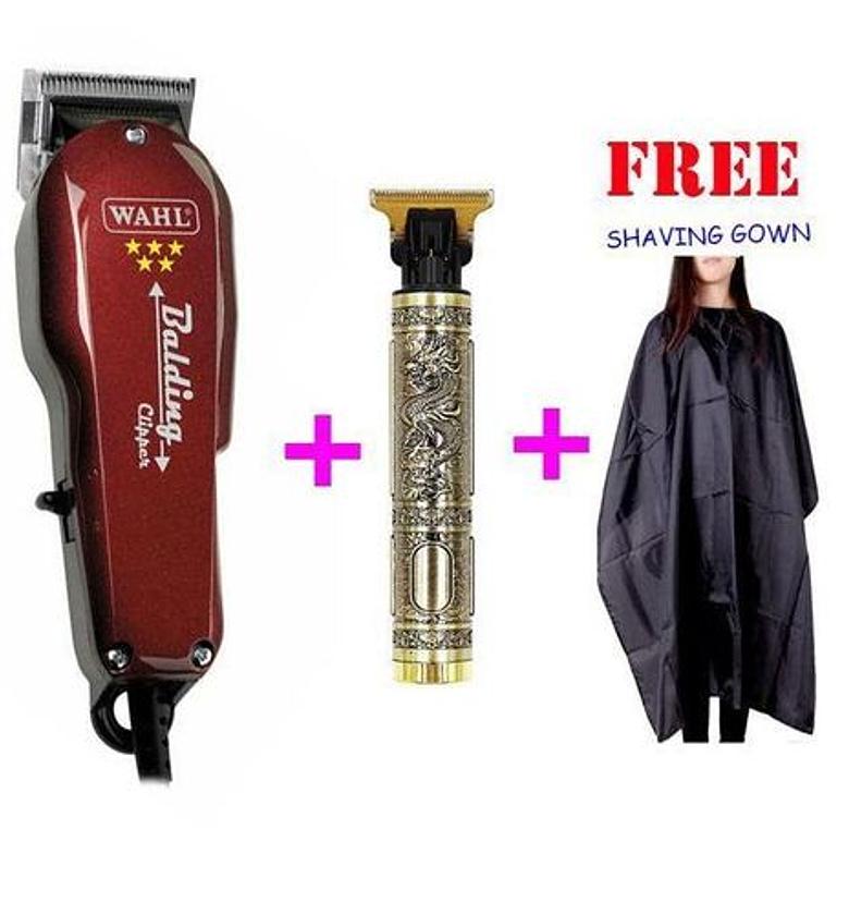 Shaving Machine. Original  Commercial Wahl Professional Balding, Hair Cut, Kinyozi Machine Comes With A Free T9 Styling Budha Clipper And A Gown image