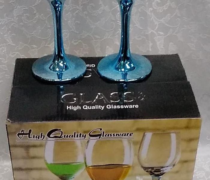 Crystal Clear wine glass shiny image