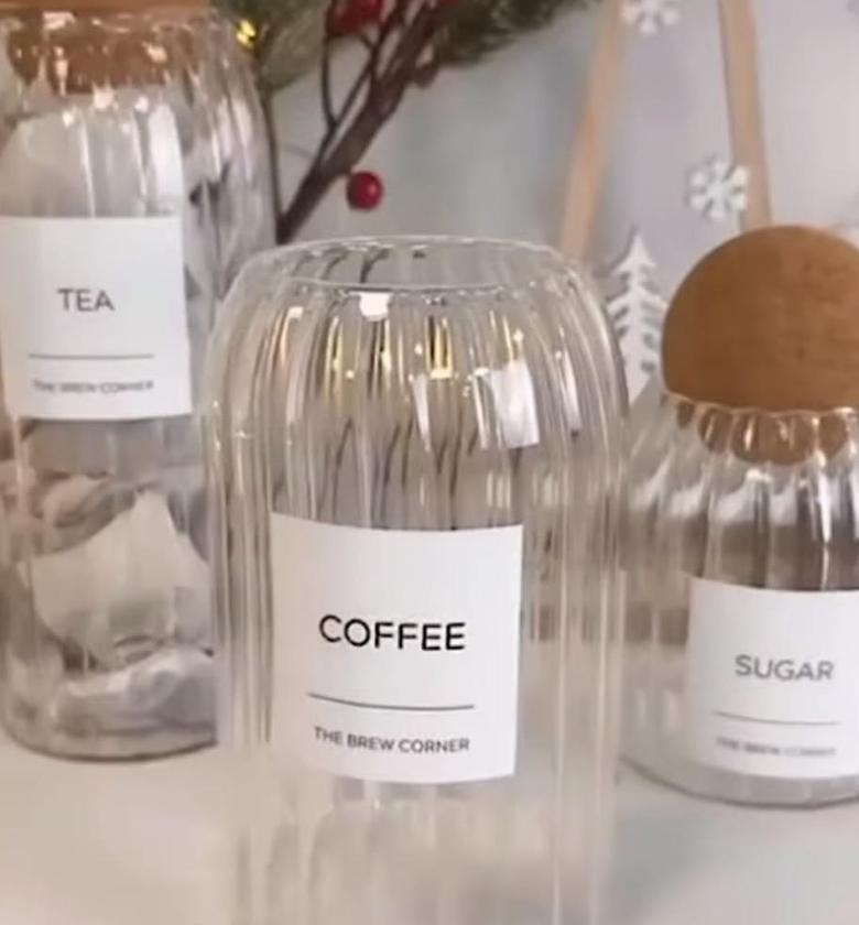 3pcs clear canister set image