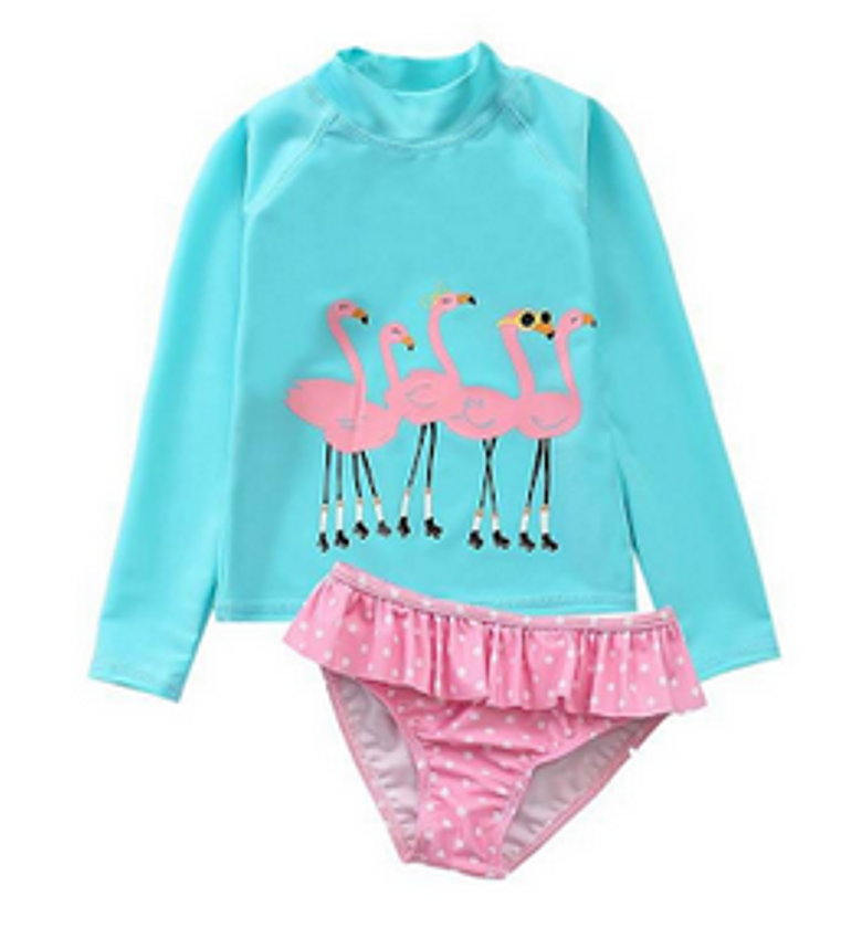 2 piece flamigo swimsuit image