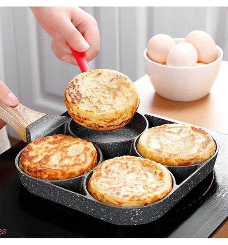 High Quality Heavy Granite Non-stick 4slot Pancake/egg Pan image