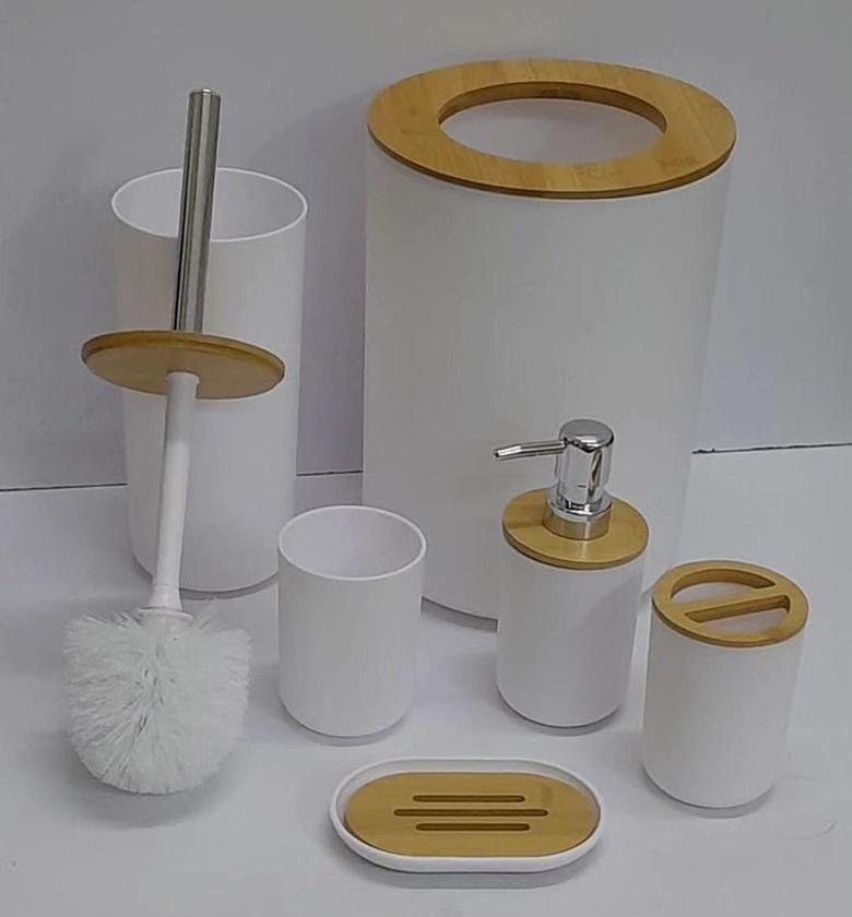 BATHROOM ACCESSORIES SET  RECTANGULAR and ROUND IN SHAPE image
