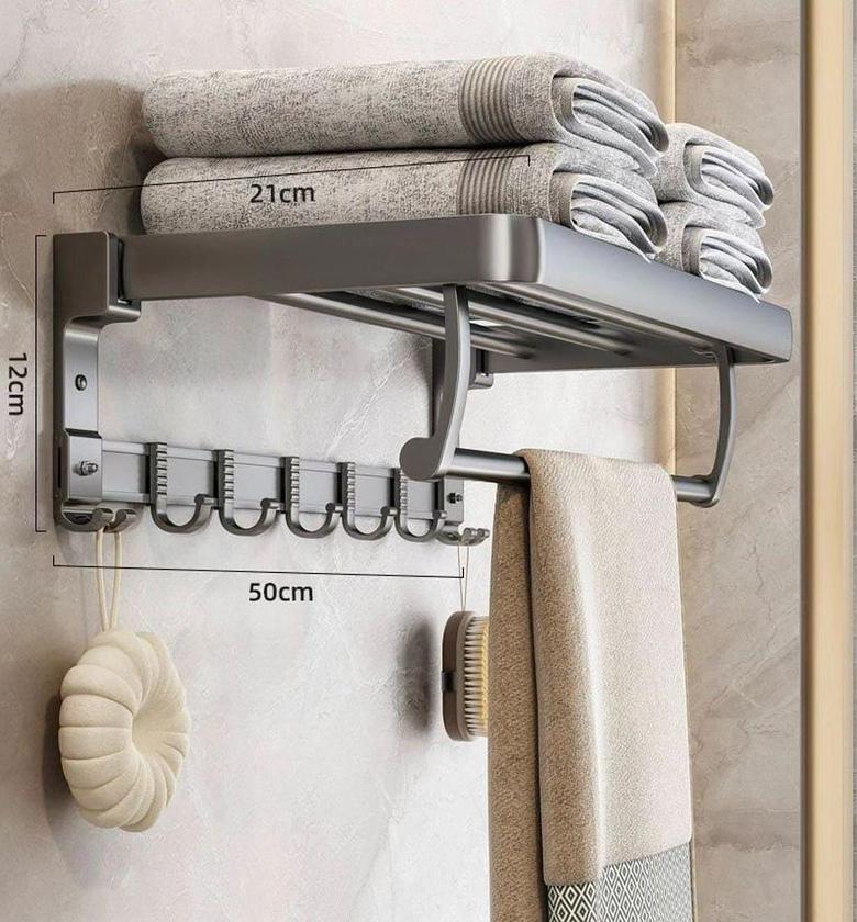 Heavy duty towel organizer. ○With hanging hooks image