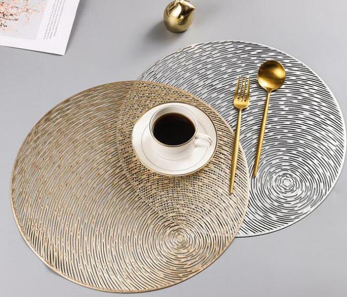 6pc Nordic round mat moon image