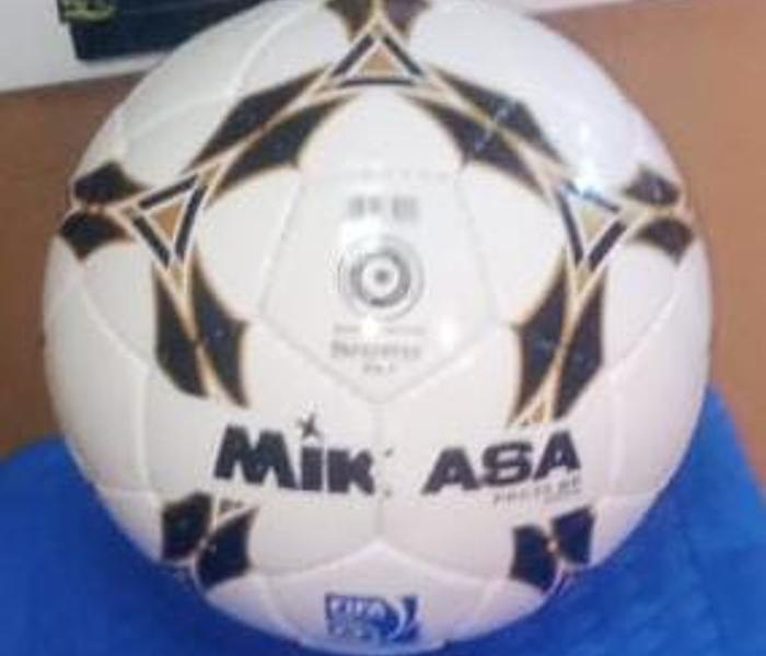 Mikasa Size 5 Soccer Ball Black,Gold &amp; White image