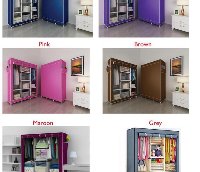 3-column Wooden wardrobe large collective locker image