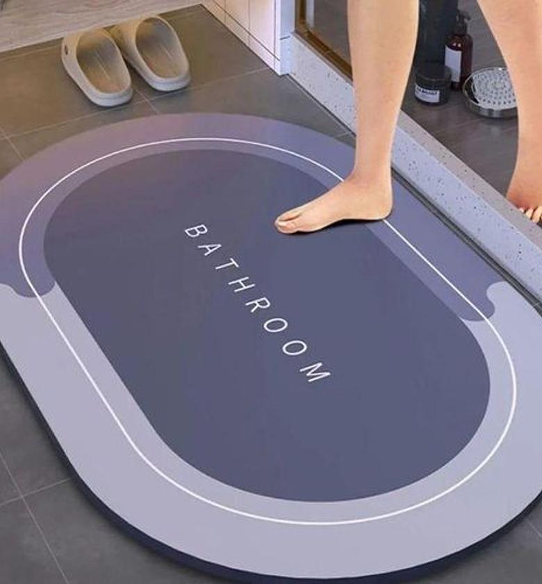 Bathroom Anti-slip Pad Diatomite Absorbent Quick-drying Mat image