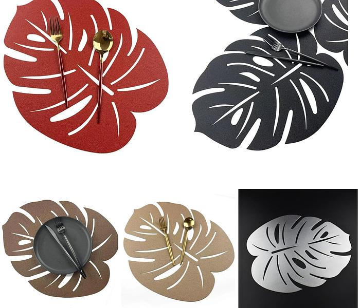 6 pcs Lotus leaf pattern table mats image