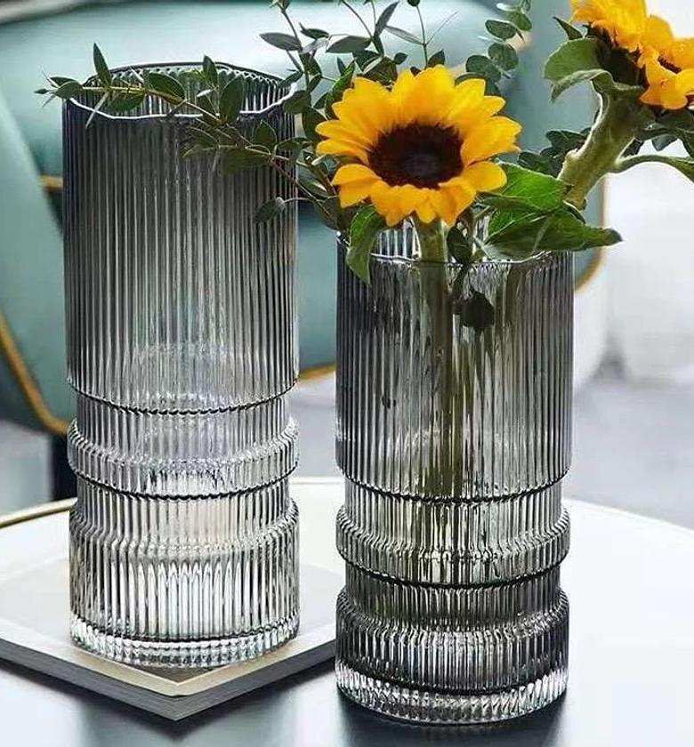 Modern creative dark  glass vase  image