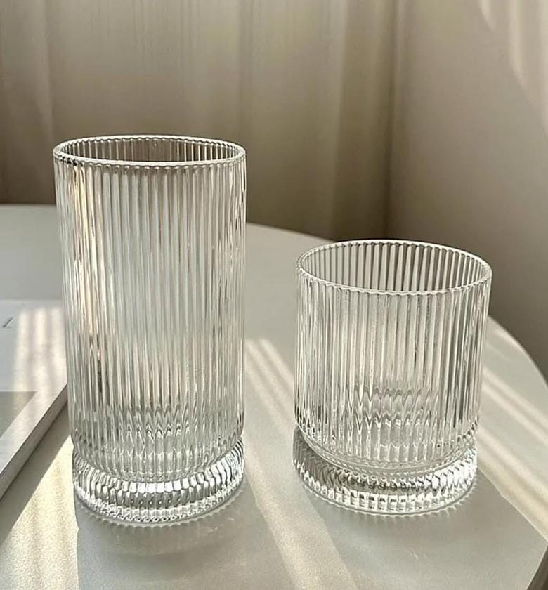 Vintage highball ribbed glasses (long one) image