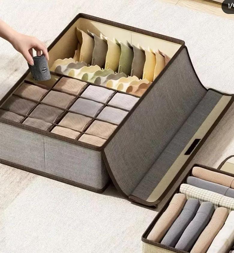 17 grid undergarment organizer with lid image