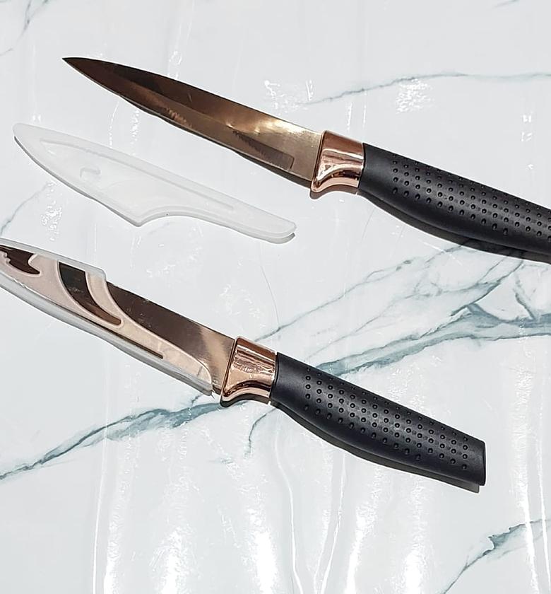 Utility knife 9 inch chef knife german high carbon stainless steel knife, fruit and vegetable cutting chopping carving knives, ergonomic handle  image