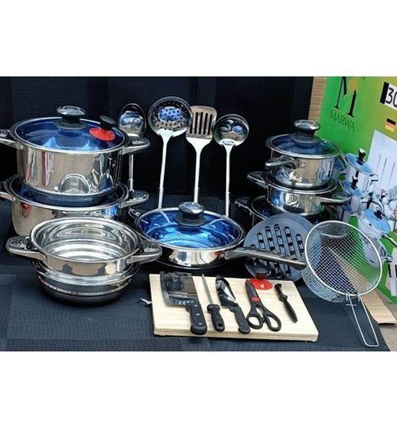 Marwa German Longlife 30pcs Heavy Duty Cookware Set Sufurias image