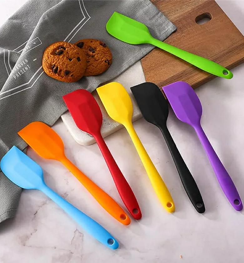 Multiple Color Silicone Baking Spatula Heat-Resistant Non-stick Cooking Kitchen Utensils Non-deformable Soft Baking Spatula image