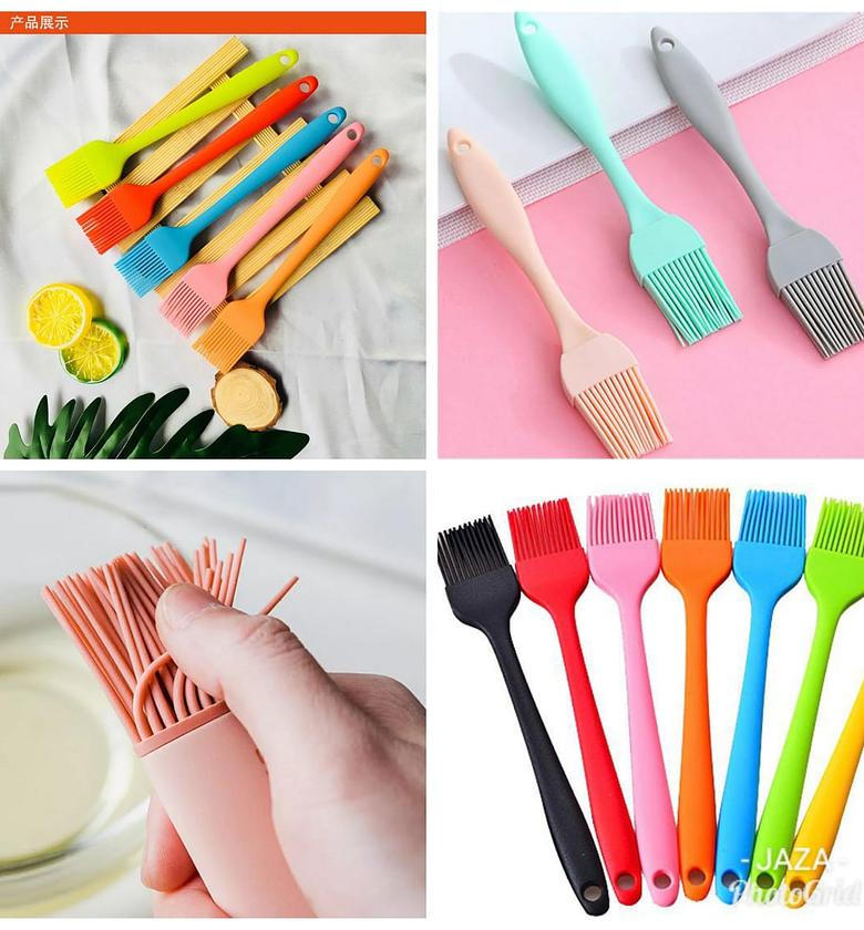 Silicone Basting Pastry Brush, Heat Resistant Pastry Brush Set, Strong Steel Core and One-Pieces Design, Perfect for BBQ Grill Baking Kitchen Cooking, BPA Free and Dishwasher Safe image