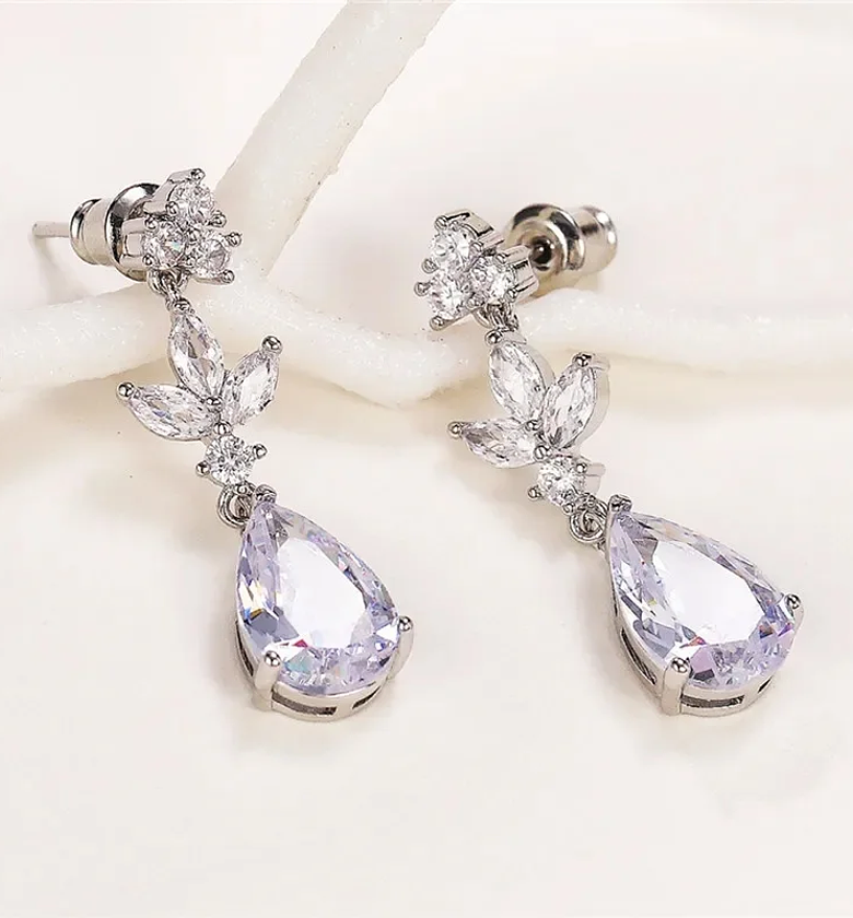 Cubic Zirconia drop earring image