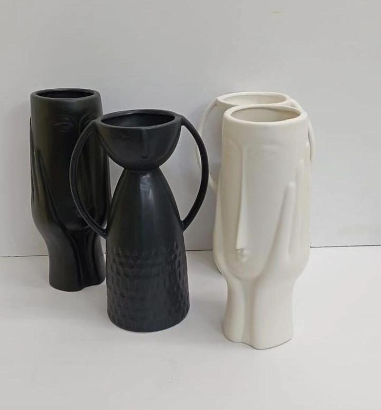 Face Decorative Flower Vase . image