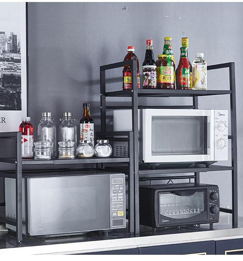 MICROWAVE STAND. Metallic two layers microwave stand  image