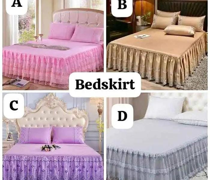 Classic Quality Bedskirts for bedroom-pink image