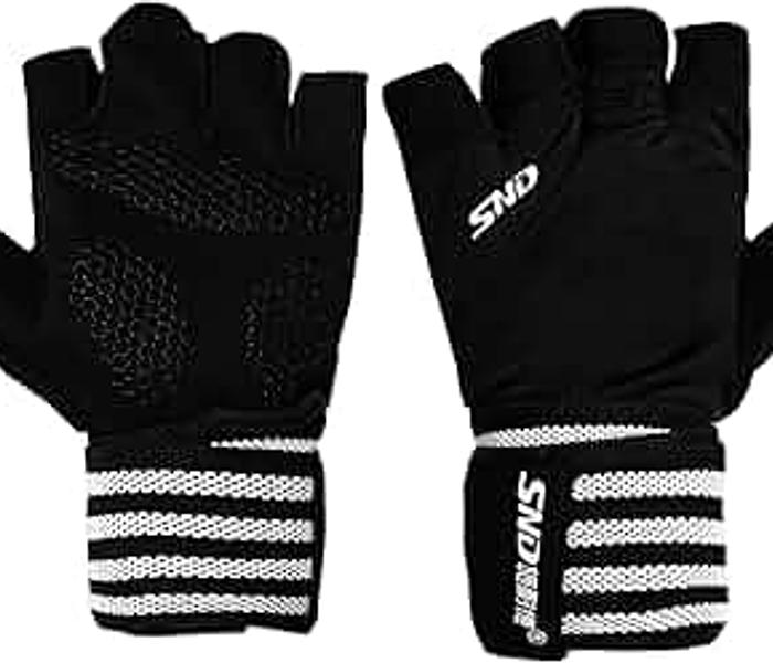 Gym Gloves with Wrist Strap Grips Accessories for Men &amp; Women | Cycling Gloves, Bike Sports Gloves, Training Gloves &amp; Exercise Gloves (L) image