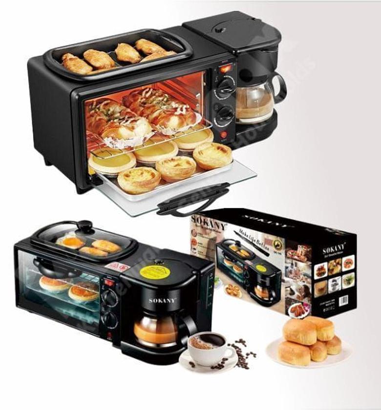 Sokany Multifunctional Breakfast Maker 3In1 Breakfast Machine, Oven Tray, Coffee Maker. Long Lasting Very Good Quality Highly Recommended image