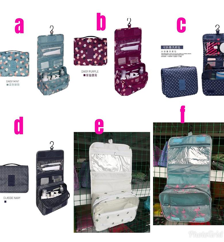MAKE UP BAGS. New foldable hanging make up bags image