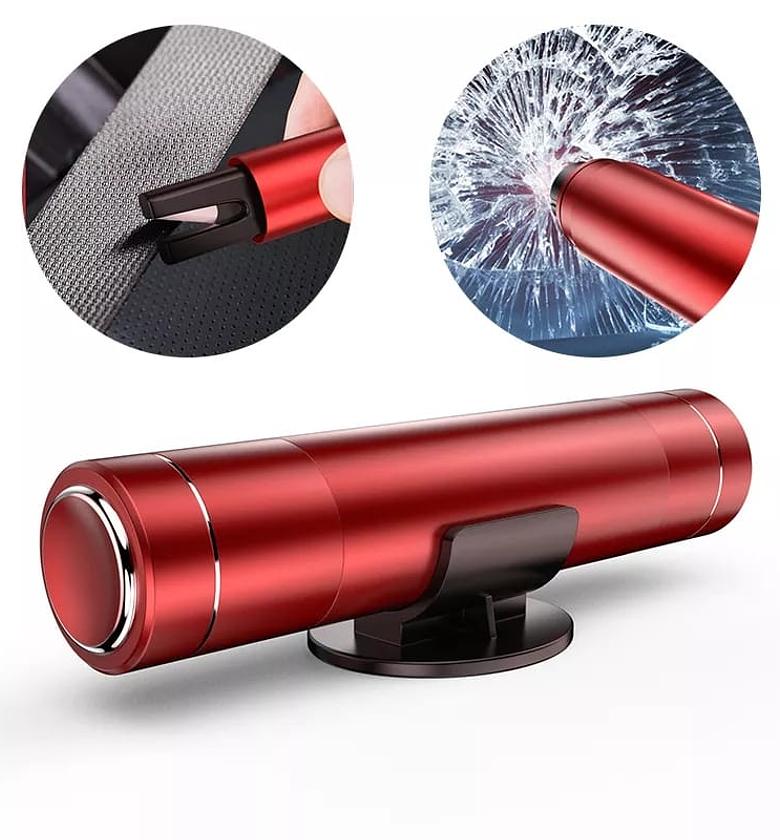 Car Window Breaker and Seatbelt Cutter 4 Pack, 2-in-1 Car Safety Hammer, Multifunctional Auto Glass Breaker, Portable Car Emergency Rescue Tool for Automotive Accidents image