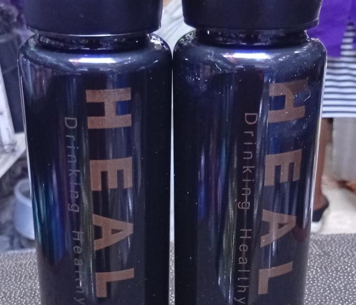 Black health water bottle  image