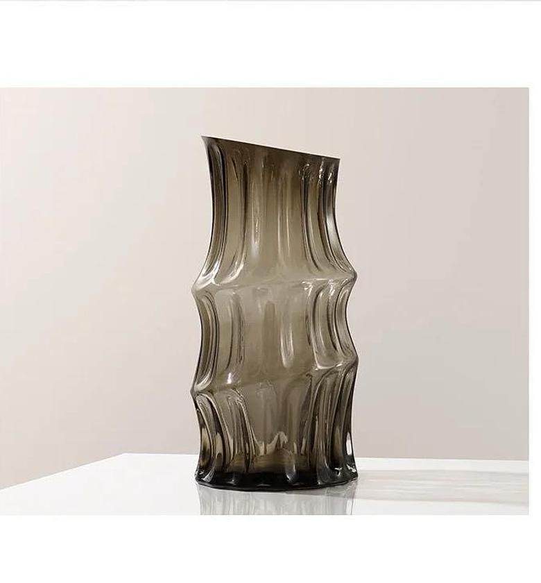 Nordic heavy creative dark  glass vase image