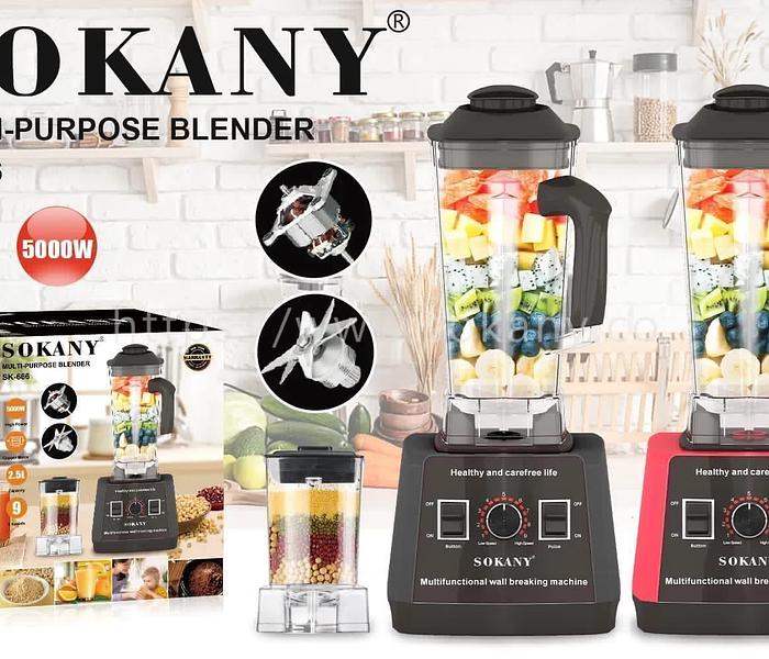 2in1, 5000 Watts Sokany commercial blender image