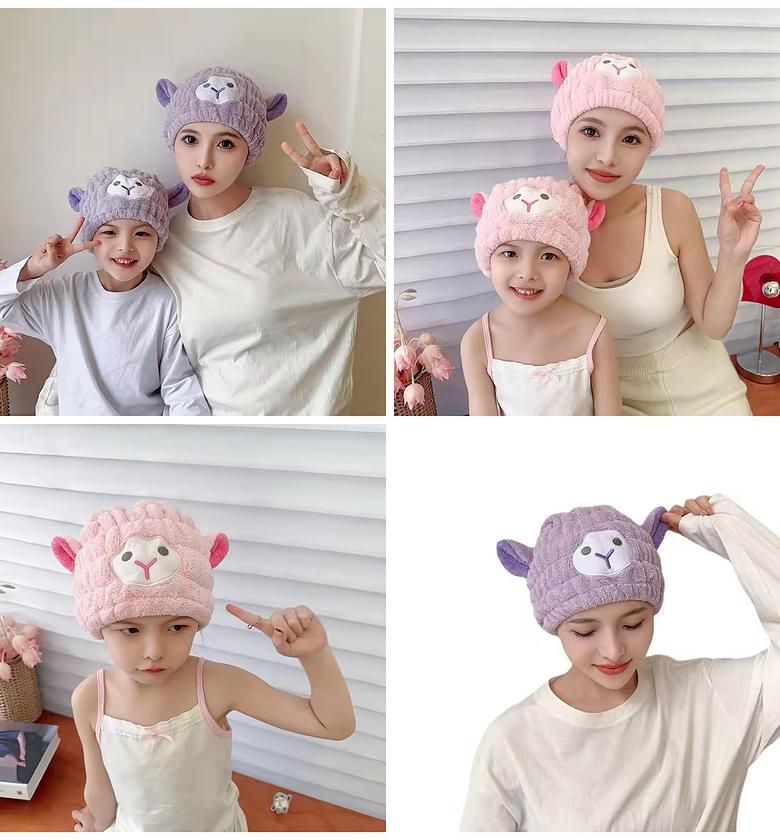 Sheep microfiber dry hair towel image