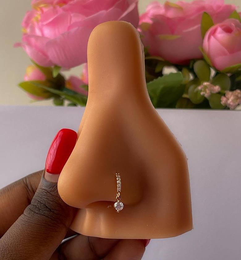 Teardrop Dangle Nose Ring image