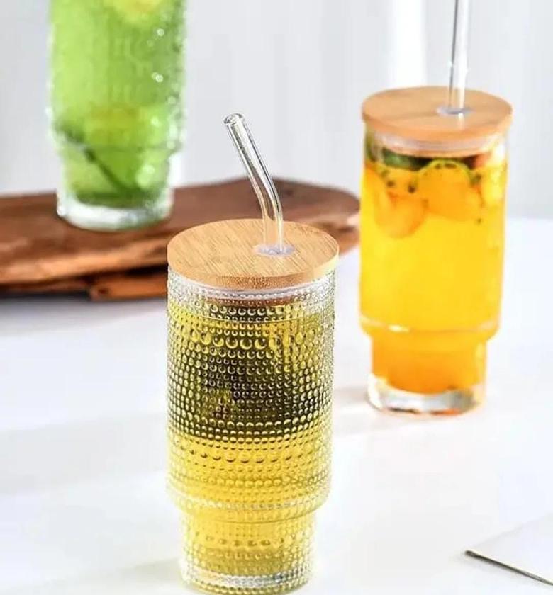 Embossed Vintage Glass Cup image