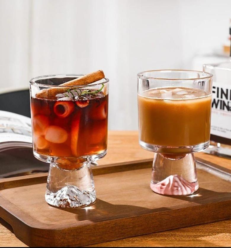 Elegant 340ml Mountain Bottom Premium Crystal Glassware - (6pcs) image