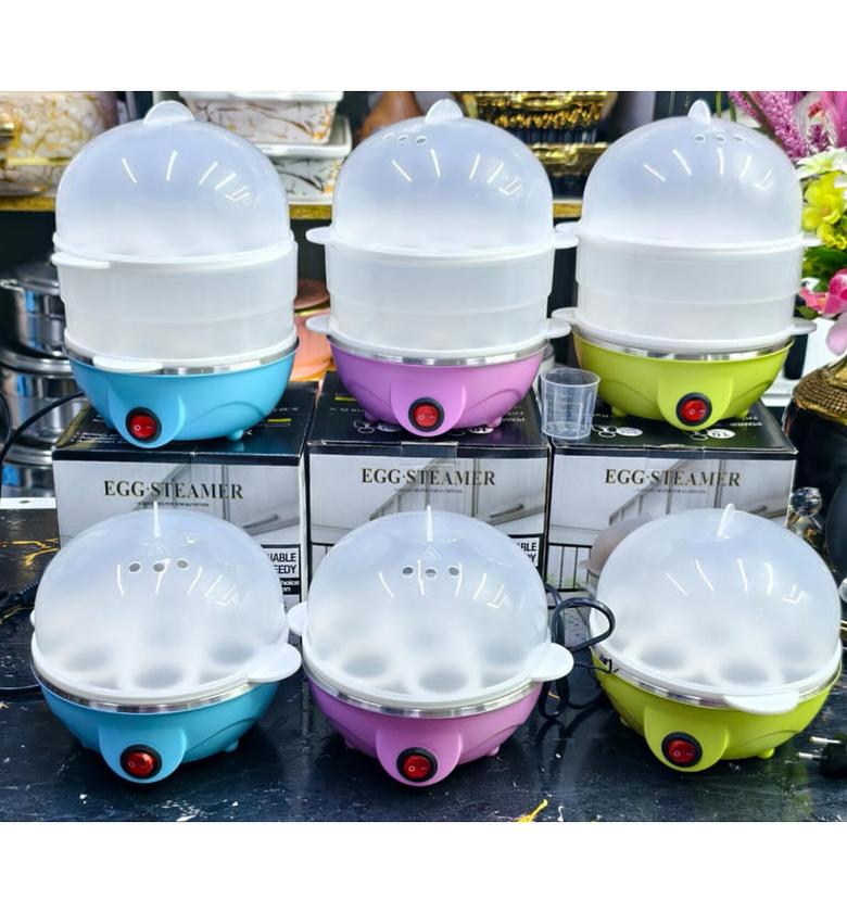 Electric Egg Boiler & Steamer – Single & Double Layer (3-Pin Plug) image