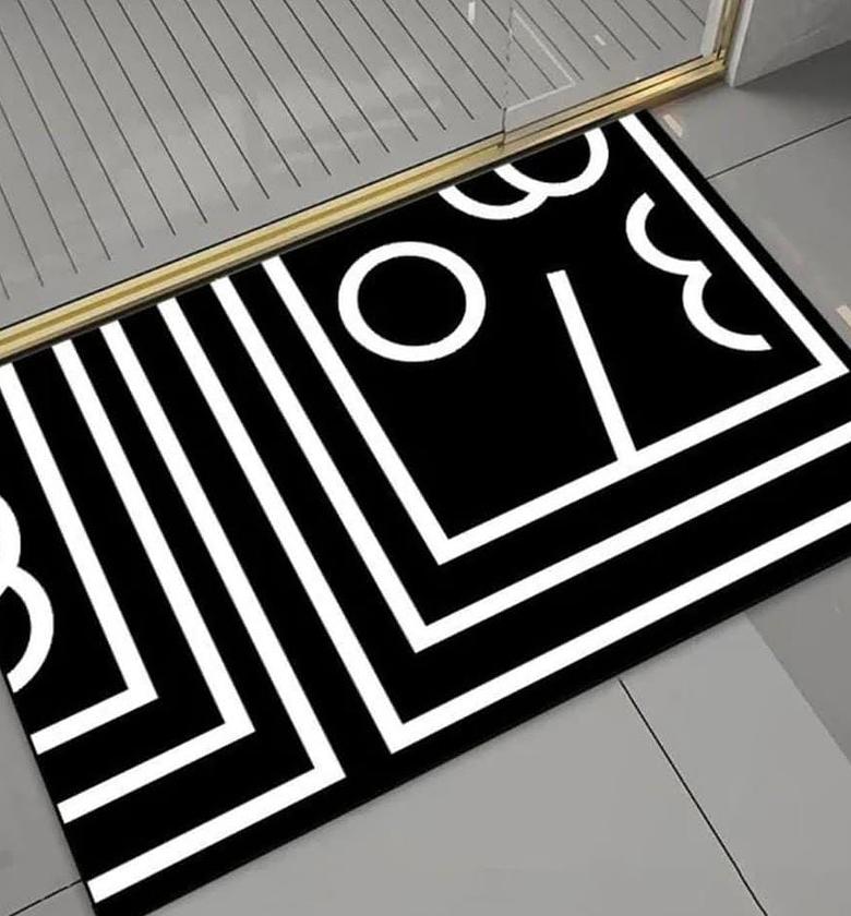 Quality anti slip rubber bottom door mats - 50cm by 80cm image