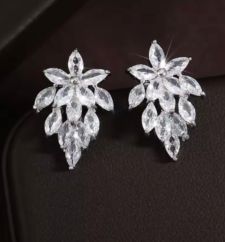 Radiant Marquise Bloom Stud Earrings image