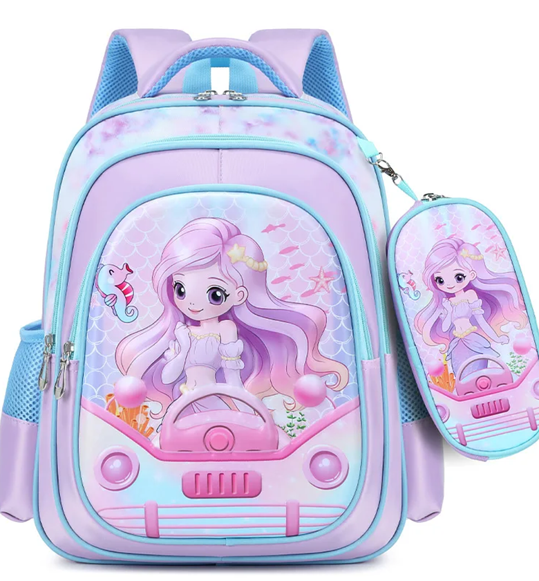  Kids 3D Cartoon School Backpack Set (2-Piece) image
