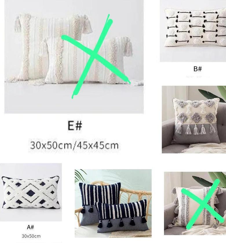 Tassels Moroccan style Lumbar pillow covers image