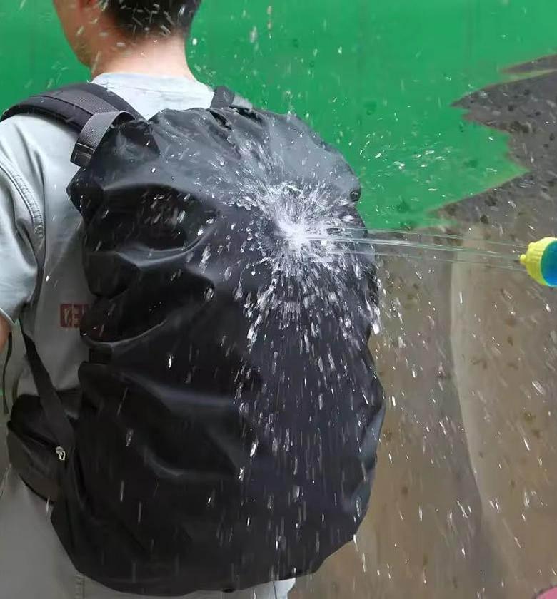 60L Universal Waterproof Backpack Rain Cover & Dust Protector for Laptops and Hiking - Durable Nylon image