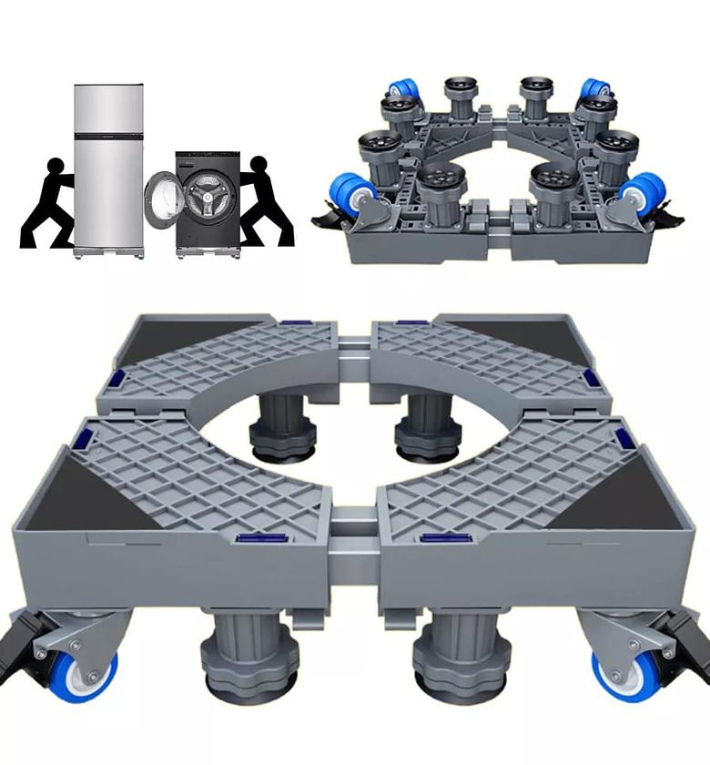 Heavy duty Adjustable Movable base - Heavy duty Adjustable Base 10cm Washing Machine / Fridge Mover Stand/Trolley image