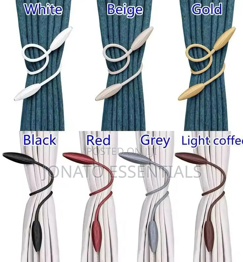 Pair of Magnetic Curtain Tiebacks – Elegant Holdbacks image