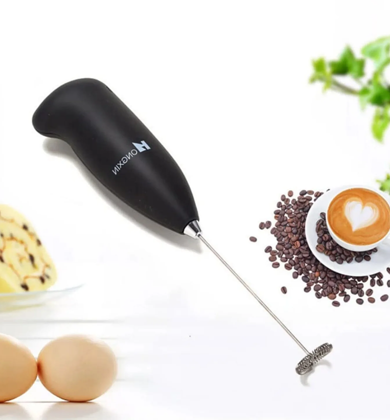 Battery-Powered Handheld Milk Frother and Coffee Mixer image
